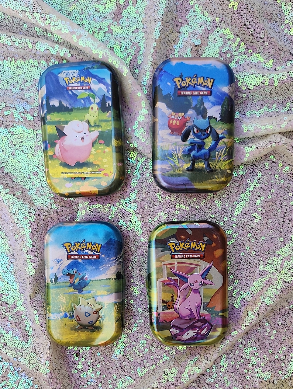 Pokemon Mystery Card Box Tin With Mystery Cards! Pick One!